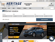 Tablet Screenshot of heritagechevy.com